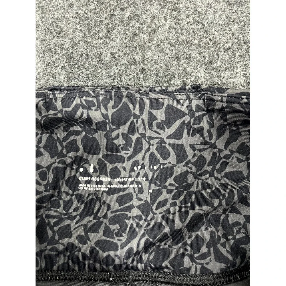 Lululemon Compression Leggings Womens S Black Gray Patterned Athletic High Waist